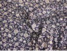 Printed Cotton Poplin Fabric - Flower forest Navy